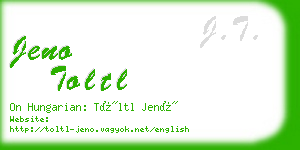 jeno toltl business card